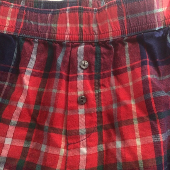 VICTORIAS SECRET RED AND GREEN PLAID FLANNEL PAJAMA SLEEP PANTS MEDIUM - Picture 7 of 10